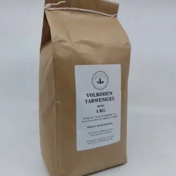 Volkoren tarwemeel 1KG kopen – steengemalen & graan uit NL (14% eiwit)