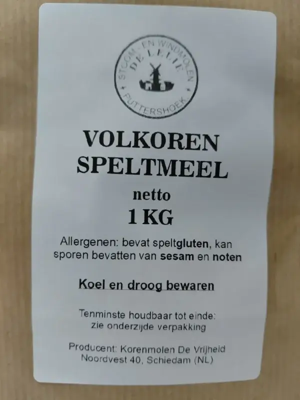 Volkoren speltmeel 1KG kopen – steengemalen & graan uit NL (14% eiwit) - Afbeelding 3